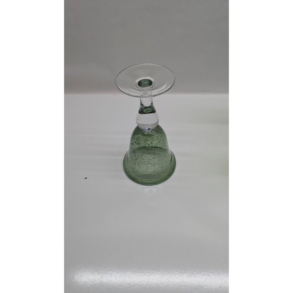 Artland Green Glass Handblown Goblet Bubble Design - Picture 6 of 11